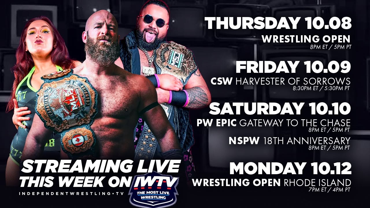 LIVE This Week On IWTV - Wrestling Open, Chicago Style Wrestling, NSPW & more
