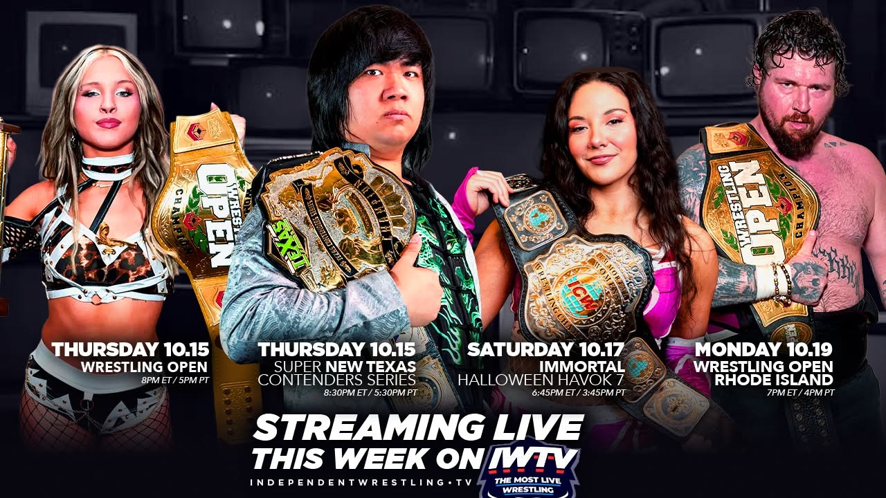 LIVE This Week On IWTV - Wrestling Open, Immortal Championship Wrestling & more!